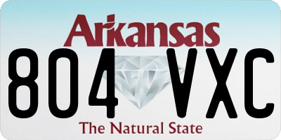 AR license plate 804VXC