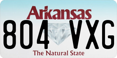 AR license plate 804VXG