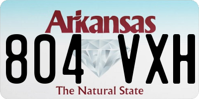 AR license plate 804VXH