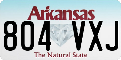 AR license plate 804VXJ