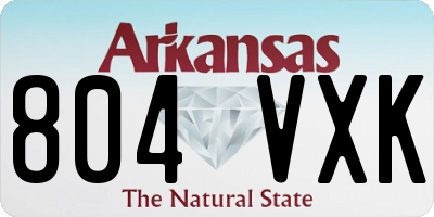 AR license plate 804VXK
