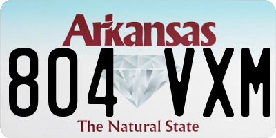 AR license plate 804VXM