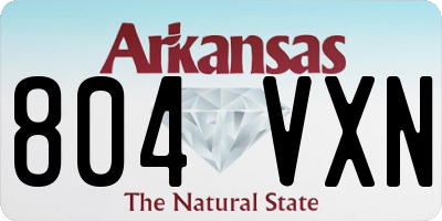 AR license plate 804VXN