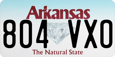 AR license plate 804VXO