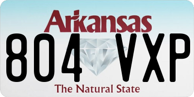 AR license plate 804VXP