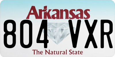 AR license plate 804VXR