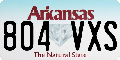 AR license plate 804VXS