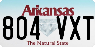 AR license plate 804VXT