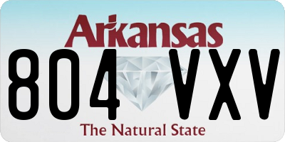 AR license plate 804VXV