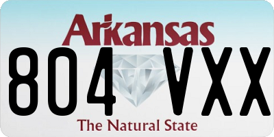 AR license plate 804VXX