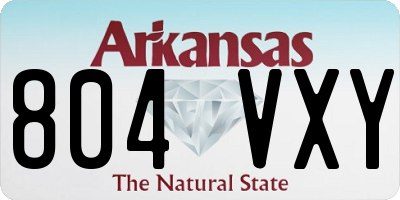 AR license plate 804VXY