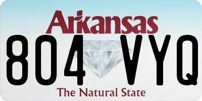 AR license plate 804VYQ