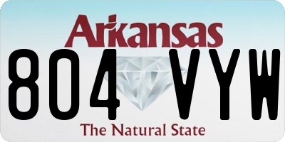 AR license plate 804VYW