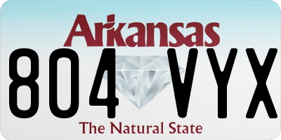 AR license plate 804VYX