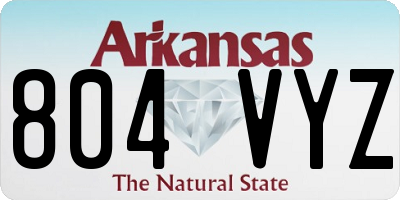AR license plate 804VYZ