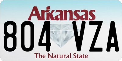 AR license plate 804VZA