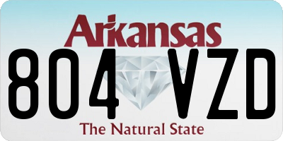 AR license plate 804VZD