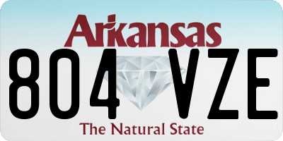 AR license plate 804VZE