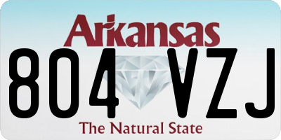 AR license plate 804VZJ