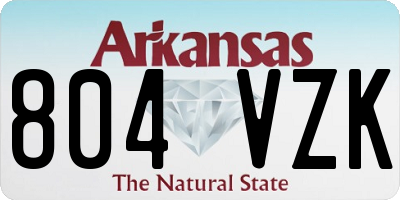 AR license plate 804VZK