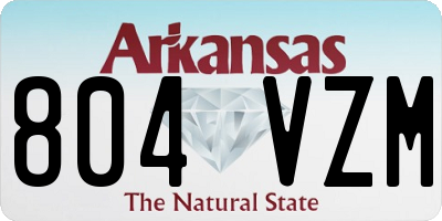 AR license plate 804VZM