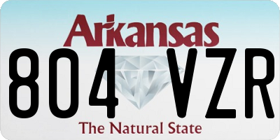 AR license plate 804VZR