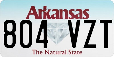 AR license plate 804VZT