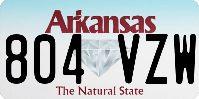 AR license plate 804VZW