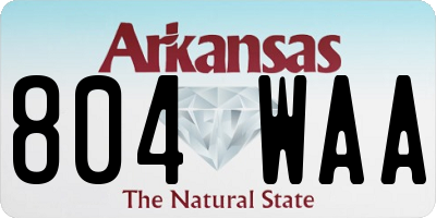 AR license plate 804WAA