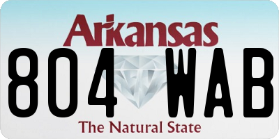 AR license plate 804WAB