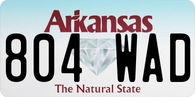 AR license plate 804WAD