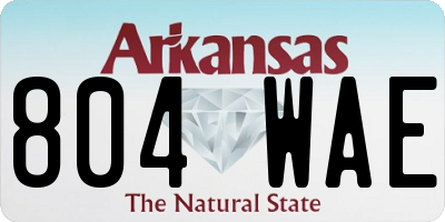 AR license plate 804WAE