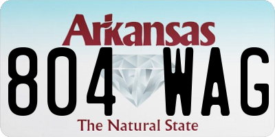 AR license plate 804WAG