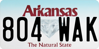 AR license plate 804WAK
