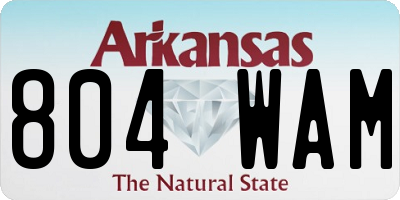 AR license plate 804WAM