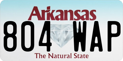 AR license plate 804WAP