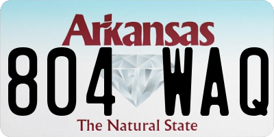 AR license plate 804WAQ