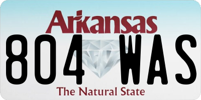 AR license plate 804WAS