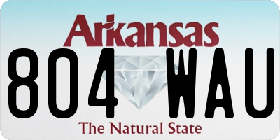 AR license plate 804WAU