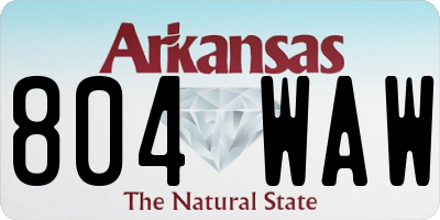 AR license plate 804WAW