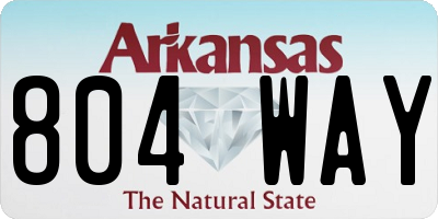 AR license plate 804WAY