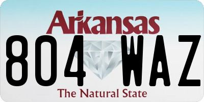 AR license plate 804WAZ