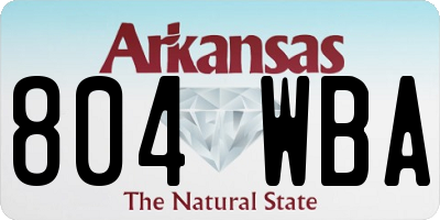 AR license plate 804WBA