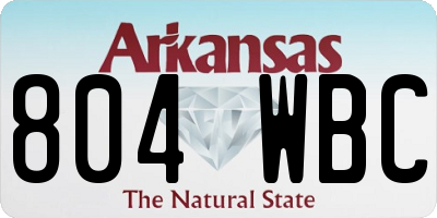 AR license plate 804WBC