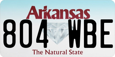AR license plate 804WBE