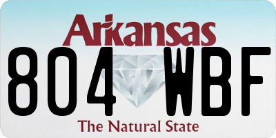 AR license plate 804WBF