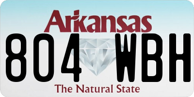 AR license plate 804WBH