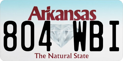 AR license plate 804WBI