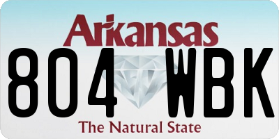 AR license plate 804WBK