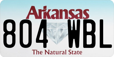AR license plate 804WBL